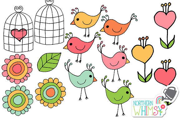 Valentine's Illustrations Love Birds in Illustrations - product preview 1
