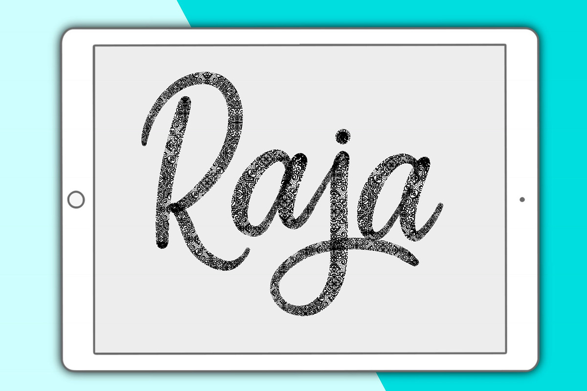 Raja lettering brush for Procreate in Photoshop Brushes - product preview 8