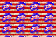 Happy 4th of July Graphic Seamless Pattern