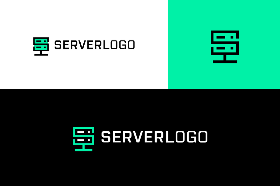 Server & Hosting Logo Template