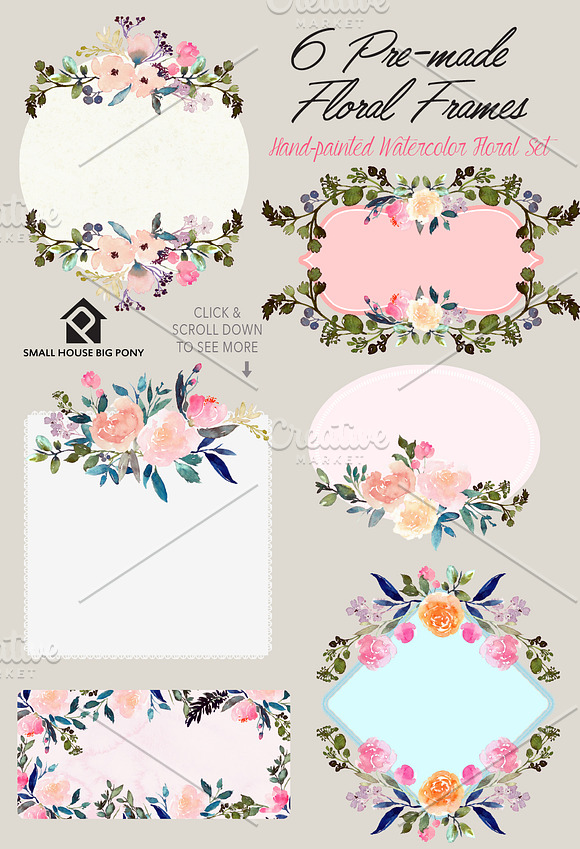 Corazon - Watercolor Floral Set in Illustrations - product preview 5
