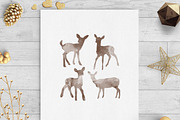 baby deer watercolor clip art svg