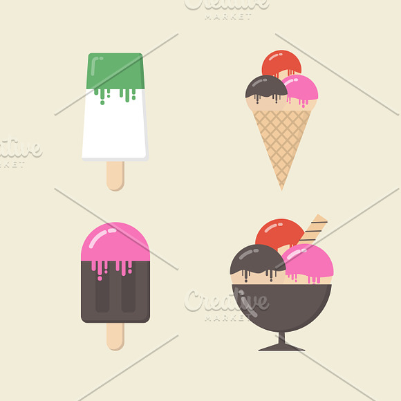 retro ice cream in Graphics - product preview 1