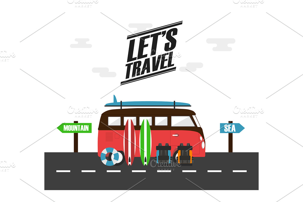 van travel in Illustrations - product preview 8