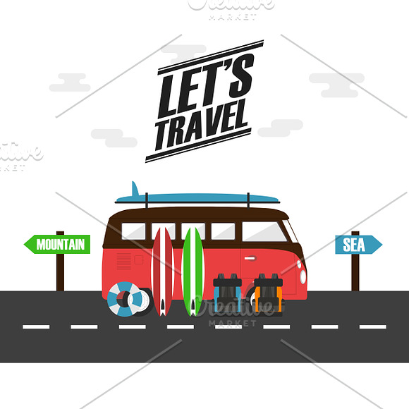 van travel in Illustrations - product preview 1