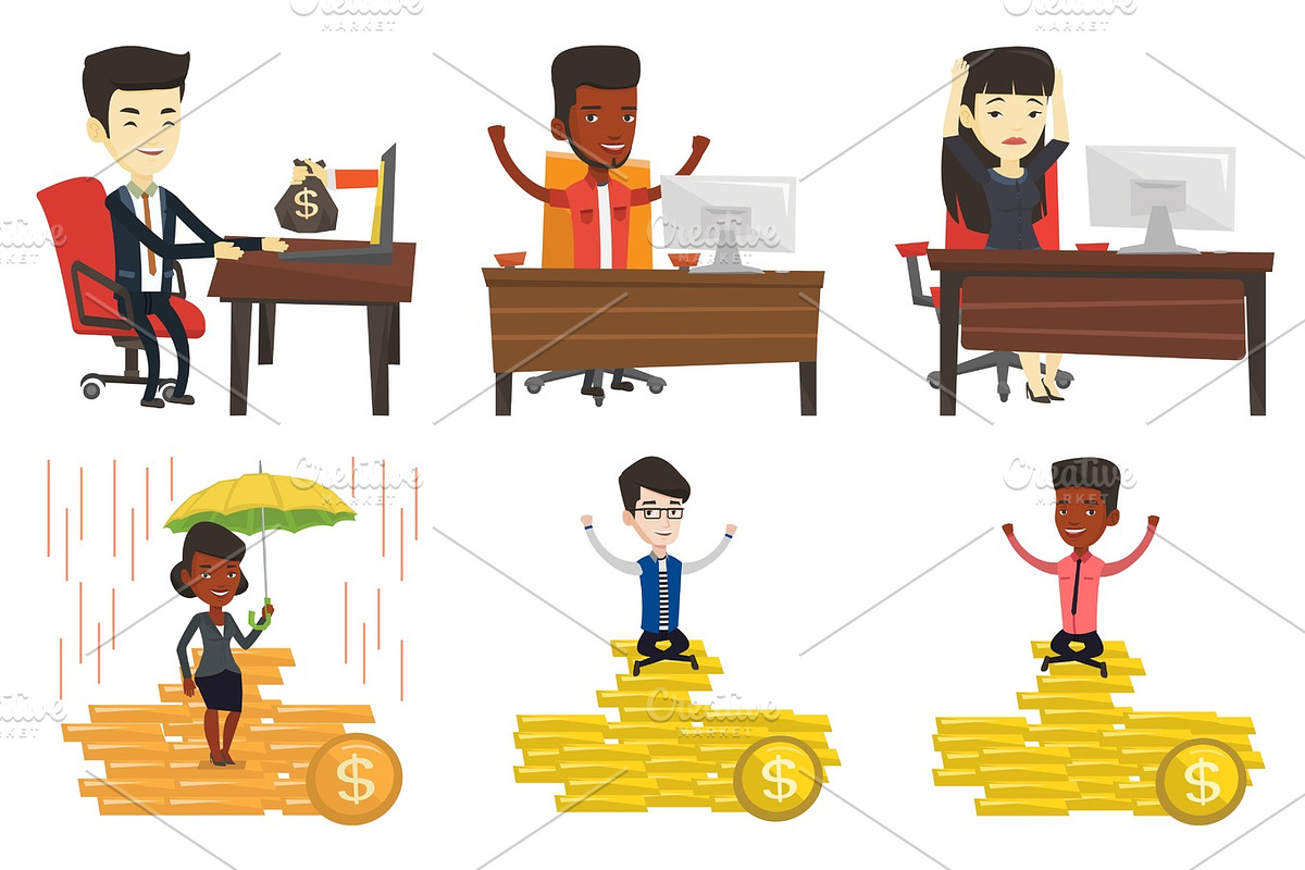 Vector set of business characters. in Illustrations - product preview 8