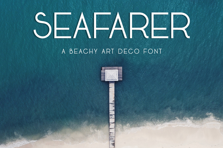 Seafarer | A Beachy Art Deco Font