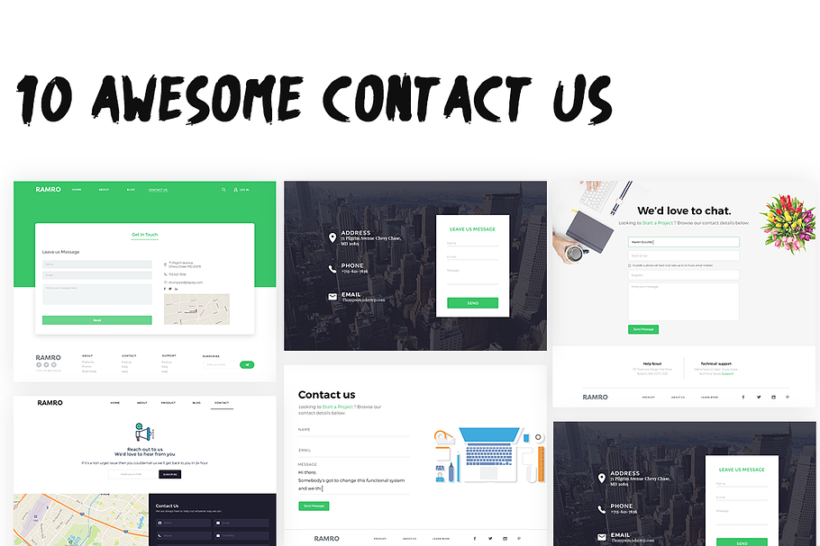 Ramro Web UI Kit - Contact us in UI Kits and Libraries - product preview 8