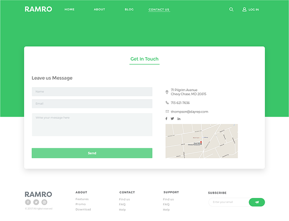 Ramro Web UI Kit - Contact us in UI Kits and Libraries - product preview 1