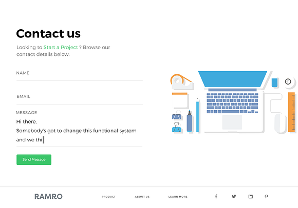 Ramro Web UI Kit - Contact us in UI Kits and Libraries - product preview 7