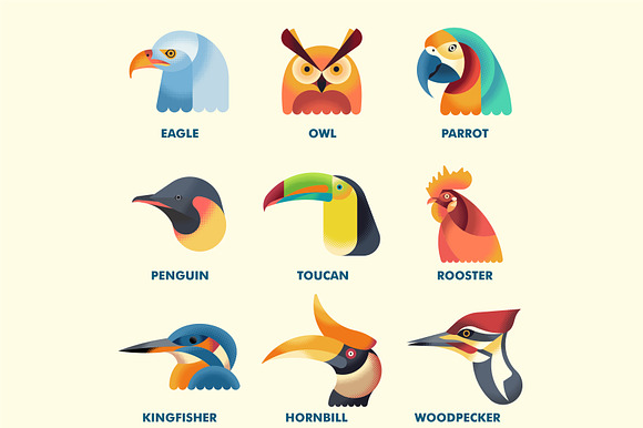 9 Bird Flat Vector 2 Style in Icons - product preview 2