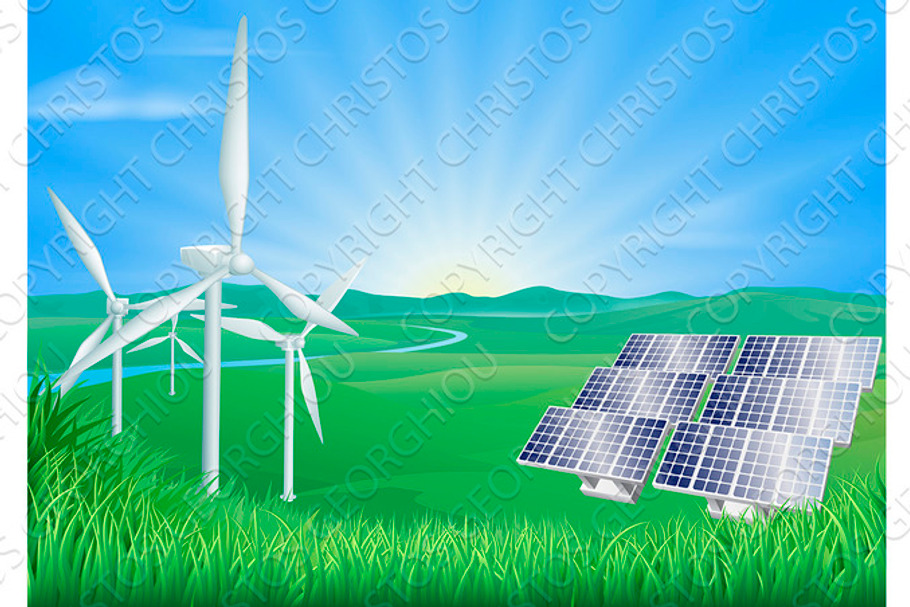 Renewable energy illustration in Illustrations - product preview 8