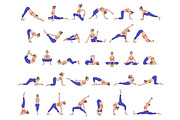 75 Yoga poses. Big collection