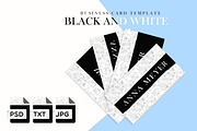 Modern Black And White Business Card