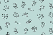 Coffee concept icons pattern