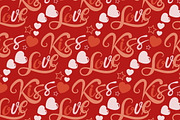 Love kiss pattern vector