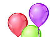 Vector color birthday party balloons