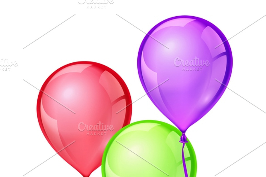 Vector color birthday party balloons in Illustrations - product preview 8