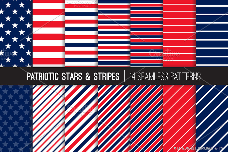 Vector Patriotic Stars & Stripes