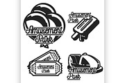 Amusement park emblems.