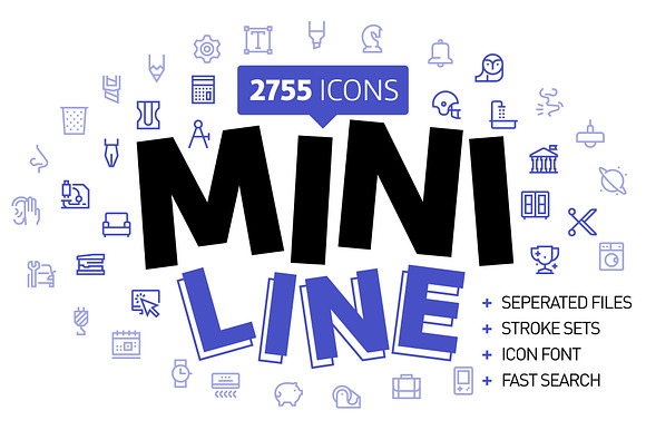 Mini line minimal pix perfect icons in Text Message Icons - product preview 5