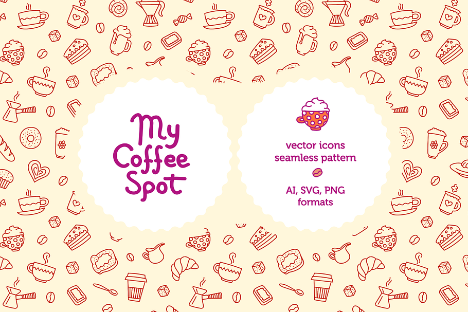 My Coffee Spot Seamless Pattern in Patterns - product preview 8