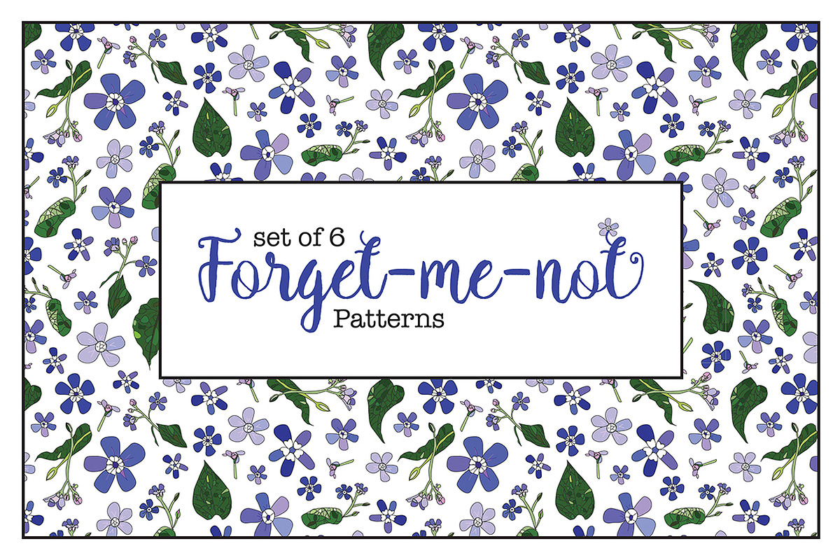 Forget-me-not Patterns in Patterns - product preview 8