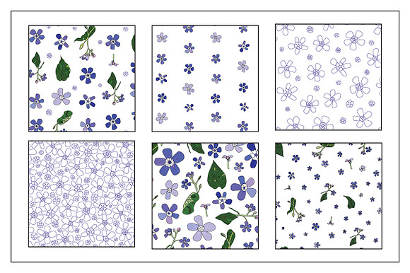 Forget-me-not Patterns in Patterns - product preview 3