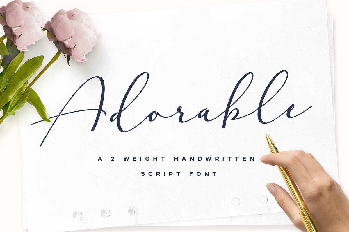 Adorable Handwritten Script Font in Handwriting Fonts - product preview 8