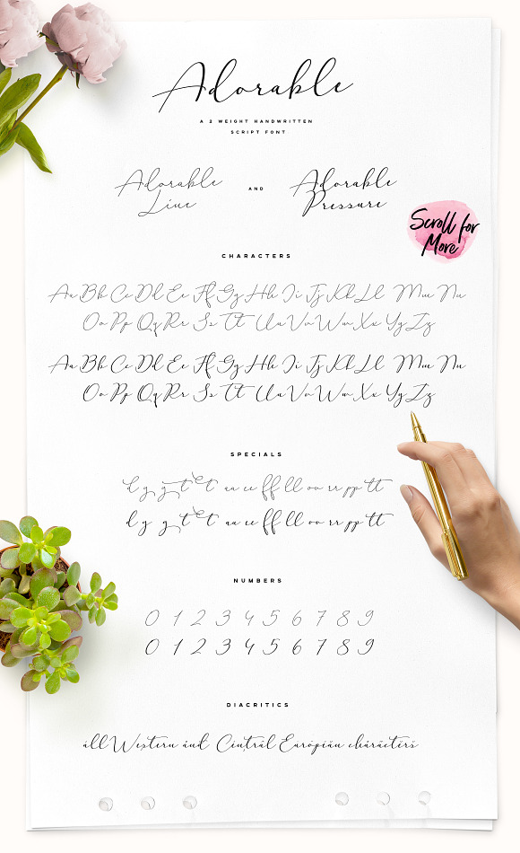 Adorable Handwritten Script Font in Handwriting Fonts - product preview 7