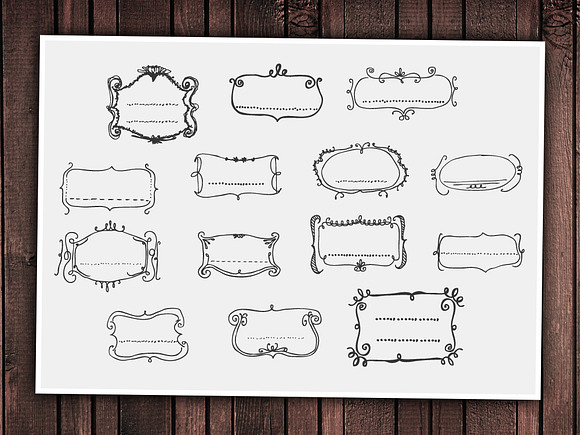 Hand-drawn Caption Badges (vector) in Illustrations - product preview 1