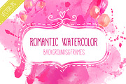 Romantic watercolor backgrounds