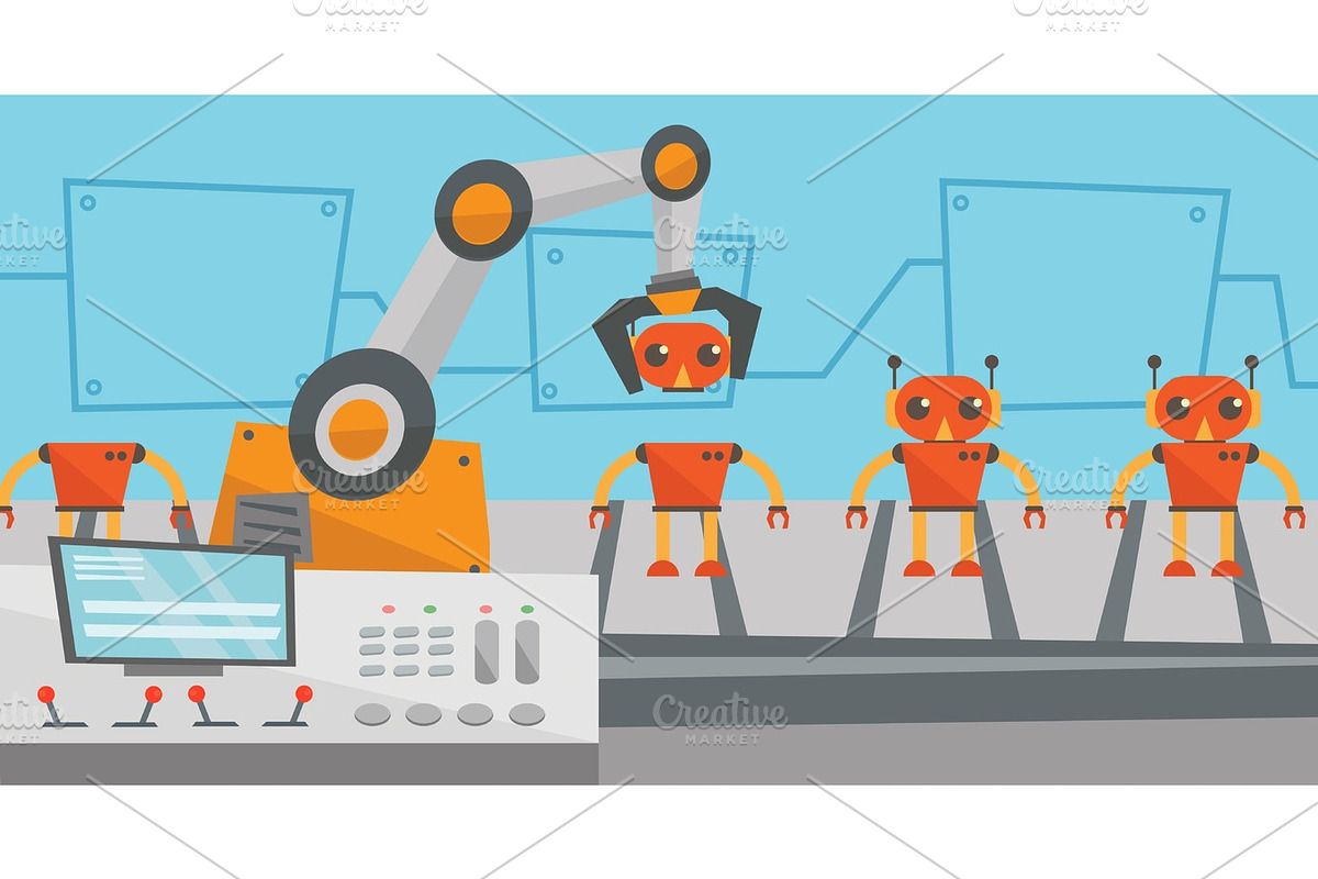 Robotic production line for assembly of toys. in Illustrations - product preview 8