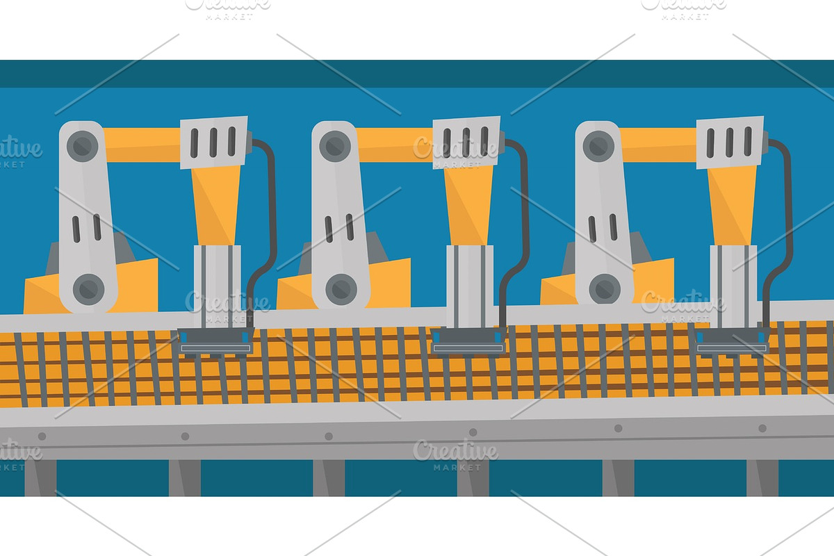 Automated robotic conveyor belt. in Illustrations - product preview 8