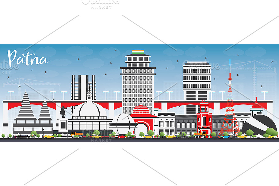 Patna Skyline in Illustrations - product preview 8