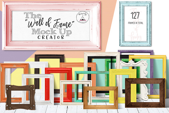 "Wall of F(r)ames" Art Mock Up in Print Mockups - product preview 15