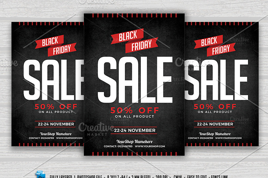 BlackFriday Sale Flyer Poster in Flyer Templates - product preview 8