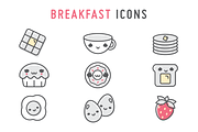 Cute Breakfast Icons