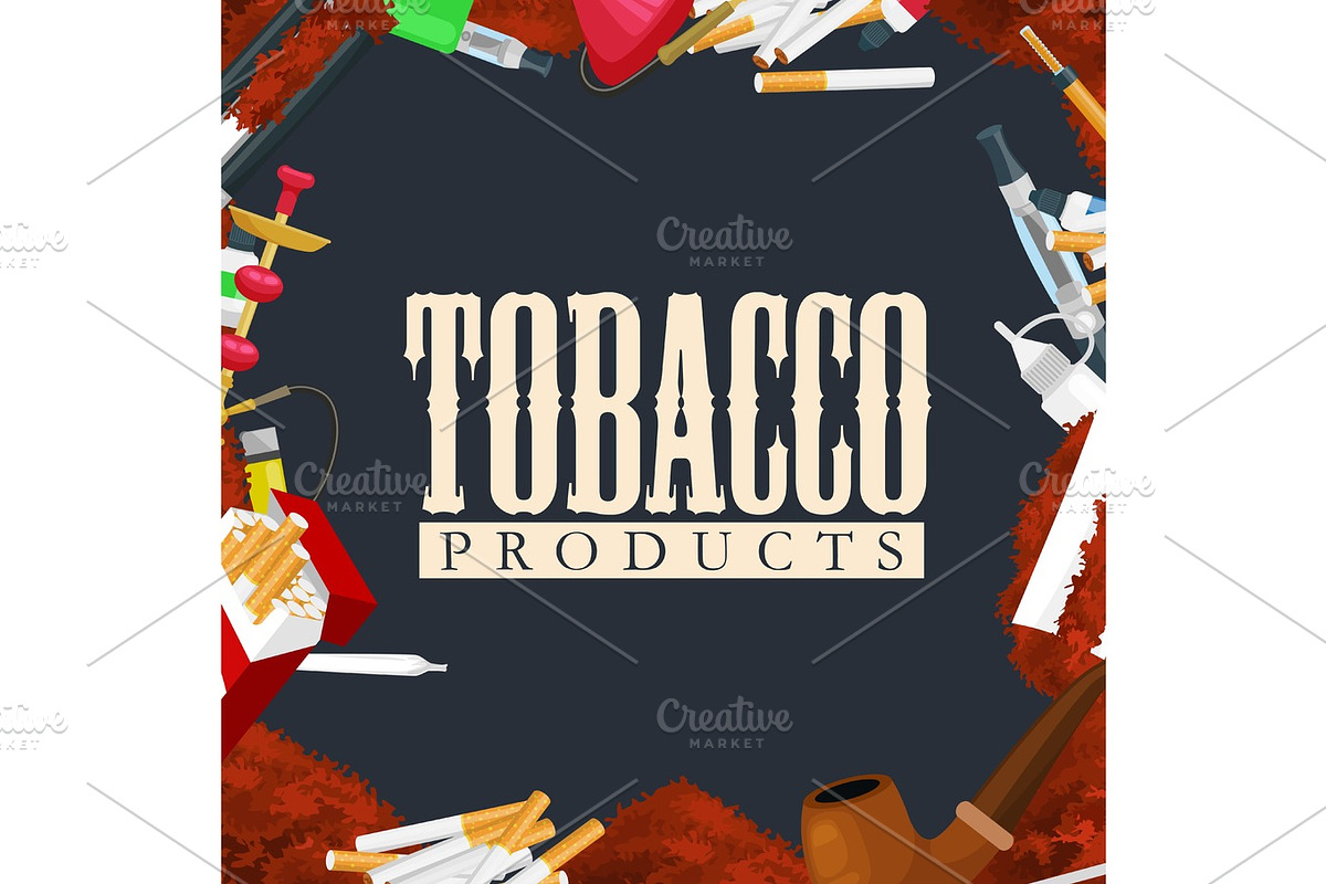 Smoking tobacco products icons set with cigarettes hookah cigars lighter isolated vector illustration in Illustrations - product preview 8