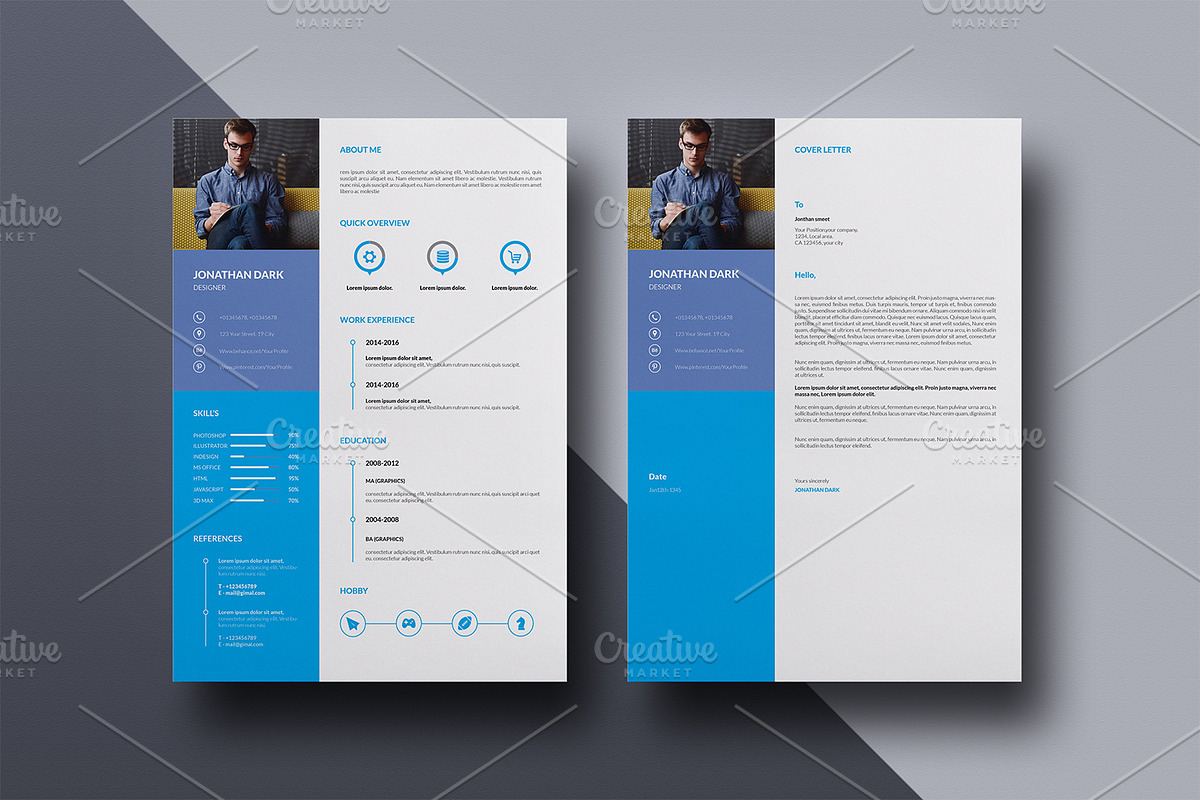 Clean Resume Template-V32 in Resume Templates - product preview 8