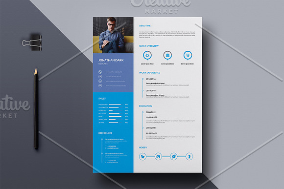 Clean Resume Template-V32 in Resume Templates - product preview 2