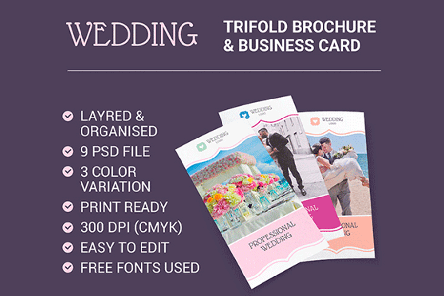 Trifold brochure Business Card in Brochure Templates - product preview 8