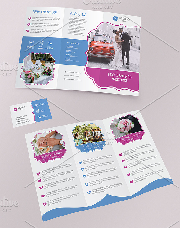 Trifold brochure Business Card in Brochure Templates - product preview 2