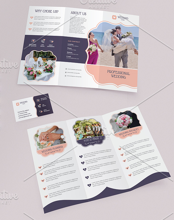 Trifold brochure Business Card in Brochure Templates - product preview 3