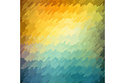 Abstract geometric background with orange, blue and yellow color. Summer sunny design.