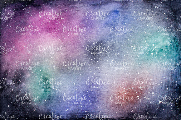 Watercolor Space Background in Textures - product preview 1