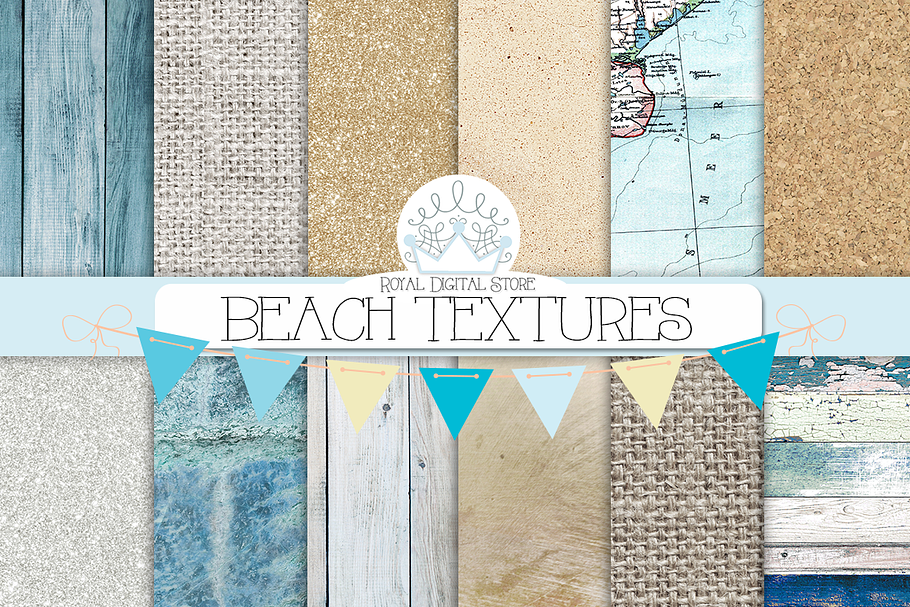 BEACH TEXTURES digital paper in Textures - product preview 8