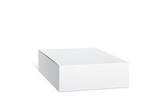 Realistic White Package carton Box
