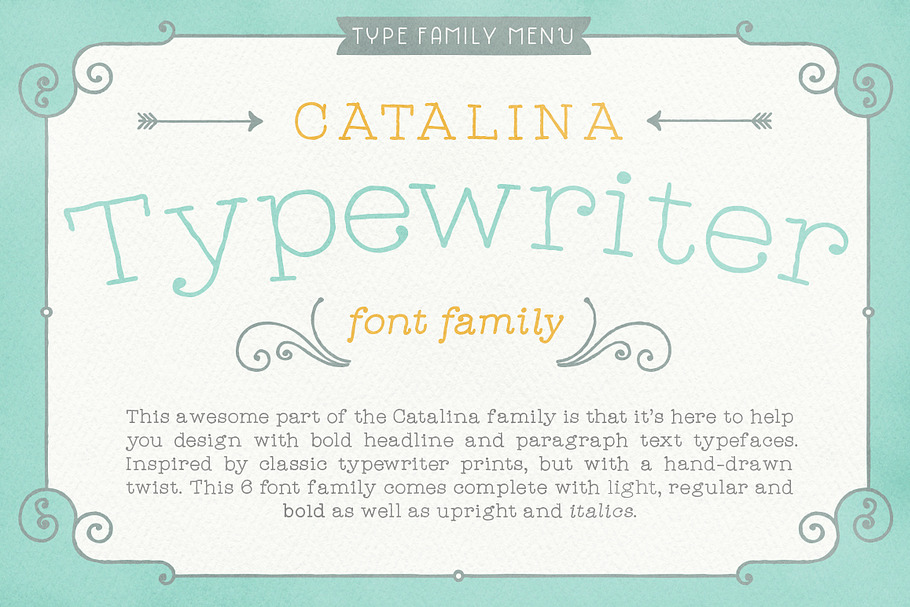 Catalina Typewriter in Serif Fonts - product preview 8