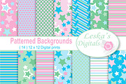 Pink, Blue and Green Backgrounds